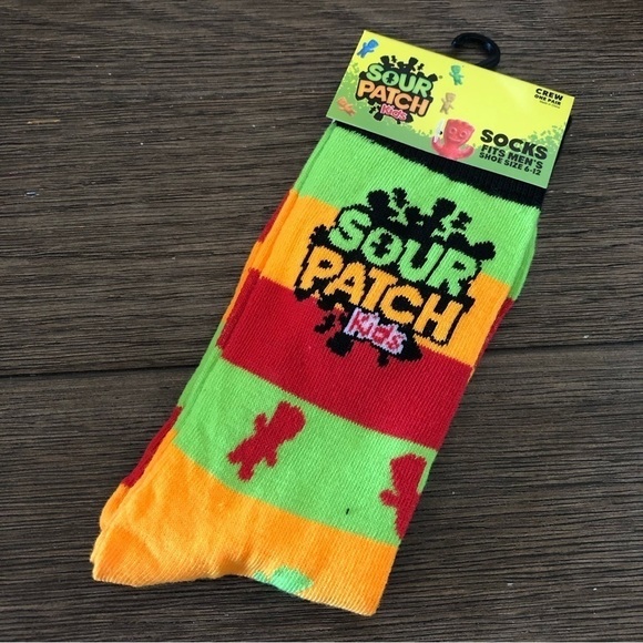 Men’s Crew Cut: Sour Patch Kids Socks 1 Pair - Picture 1 of 3